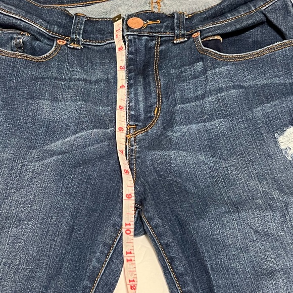 Halogen Womens Ripped Flare Crop Cut Off Jeans Blue Size 27. - Picture 6 of 11